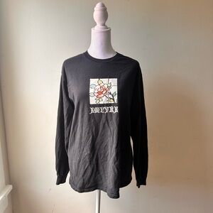 Empyre Black Long Sleeve Shirt with Floral Graphic